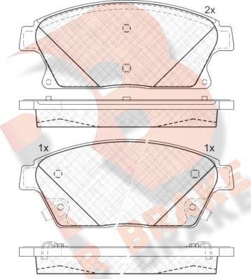 R Brake RB1939-202 - Тормозные колодки, дисковые, комплект autosila-amz.com