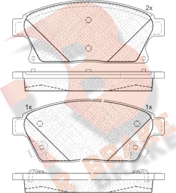 R Brake RB1939 - Тормозные колодки, дисковые, комплект autosila-amz.com