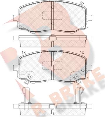 R Brake RB1937 - Тормозные колодки, дисковые, комплект autosila-amz.com