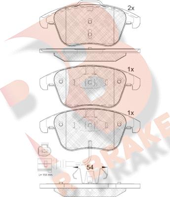 R Brake RB1923 - Тормозные колодки, дисковые, комплект autosila-amz.com