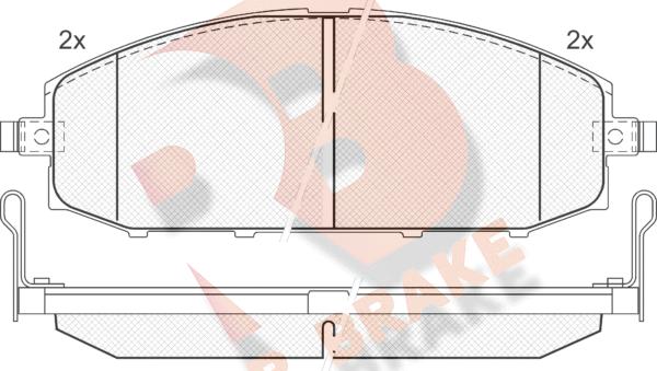 R Brake RB1448 - Тормозные колодки, дисковые, комплект autosila-amz.com