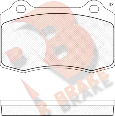 R Brake RB1447 - Тормозные колодки, дисковые, комплект autosila-amz.com