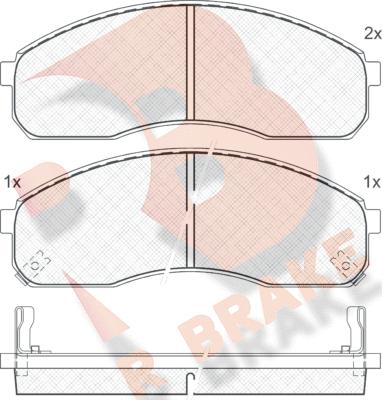 R Brake RB1455 - Тормозные колодки, дисковые, комплект autosila-amz.com