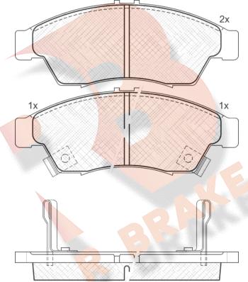 R Brake RB1453 - Тормозные колодки, дисковые, комплект autosila-amz.com