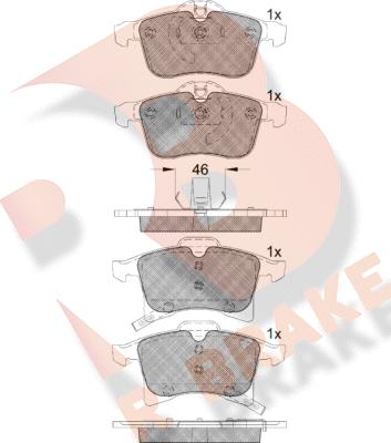 R Brake RB1592 - Тормозные колодки, дисковые, комплект autosila-amz.com