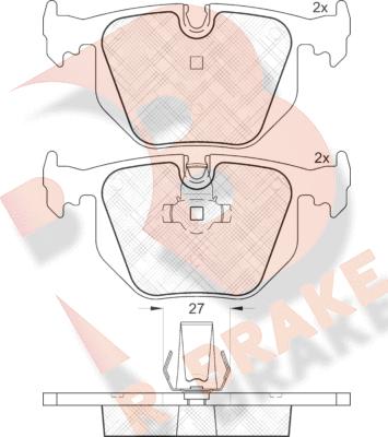 R Brake RB1549 - Тормозные колодки, дисковые, комплект autosila-amz.com