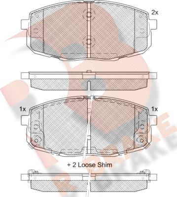 R Brake RB1540-207 - Тормозные колодки, дисковые, комплект autosila-amz.com