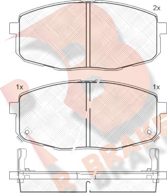 R Brake RB1540 - Тормозные колодки, дисковые, комплект autosila-amz.com