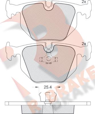 R Brake RB1548 - Тормозные колодки, дисковые, комплект autosila-amz.com