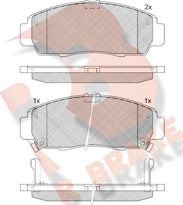 R Brake RB1543-203 - Тормозные колодки, дисковые, комплект autosila-amz.com