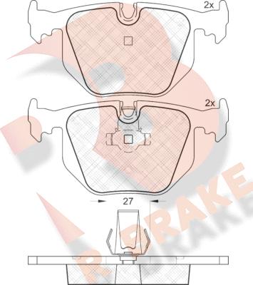 R Brake RB1552 - Тормозные колодки, дисковые, комплект autosila-amz.com