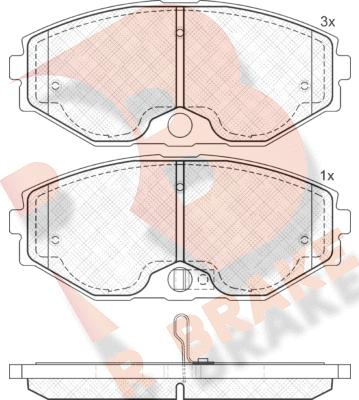 R Brake RB1569 - Тормозные колодки, дисковые, комплект autosila-amz.com