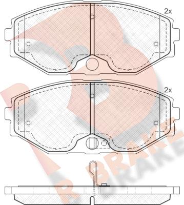 R Brake RB1568 - Тормозные колодки, дисковые, комплект autosila-amz.com