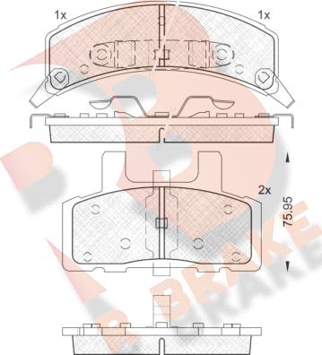 R Brake RB1563 - Тормозные колодки, дисковые, комплект autosila-amz.com