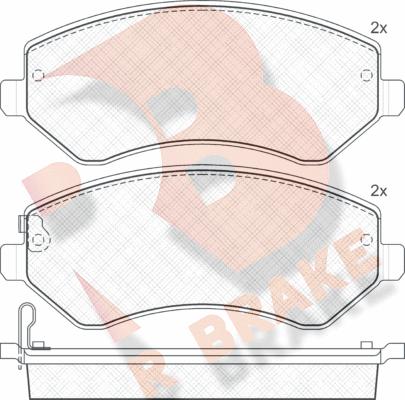 R Brake RB1512 - Тормозные колодки, дисковые, комплект autosila-amz.com