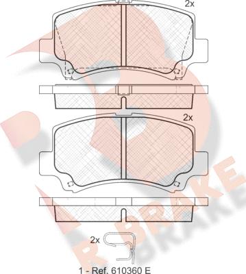 R Brake RB1589 - Тормозные колодки, дисковые, комплект autosila-amz.com