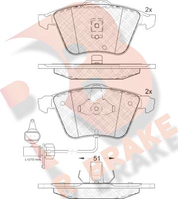 R Brake RB1531 - Тормозные колодки, дисковые, комплект autosila-amz.com