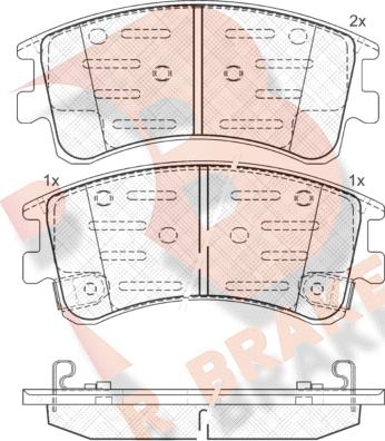 R Brake RB1578 - Тормозные колодки, дисковые, комплект autosila-amz.com