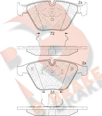 R Brake RB1577 - Тормозные колодки, дисковые, комплект autosila-amz.com