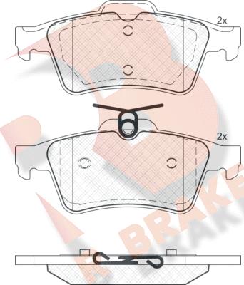 R Brake RB1651-200 - Тормозные колодки, дисковые, комплект autosila-amz.com