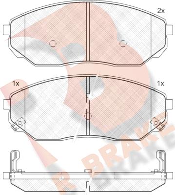 R Brake RB1606 - Тормозные колодки, дисковые, комплект autosila-amz.com