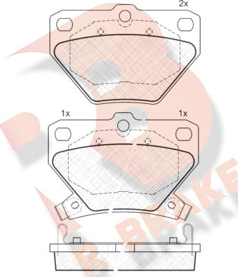 R Brake RB1607 - Тормозные колодки, дисковые, комплект autosila-amz.com