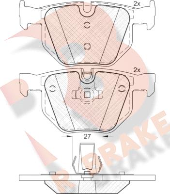 R Brake RB1684 - Тормозные колодки, дисковые, комплект autosila-amz.com