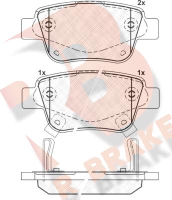 R Brake RB1688 - Тормозные колодки, дисковые, комплект autosila-amz.com
