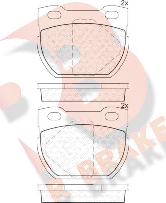 R Brake RB1090-201 - Тормозные колодки, дисковые, комплект autosila-amz.com