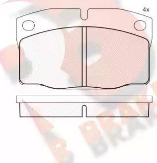 R Brake RB1092 - Тормозные колодки, дисковые, комплект autosila-amz.com