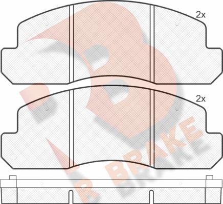 R Brake RB1044 - Тормозные колодки, дисковые, комплект autosila-amz.com