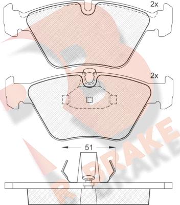 R Brake RB1140 - Тормозные колодки, дисковые, комплект autosila-amz.com