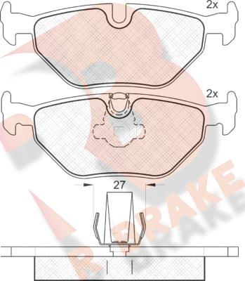 R Brake RB1141 - Тормозные колодки, дисковые, комплект autosila-amz.com