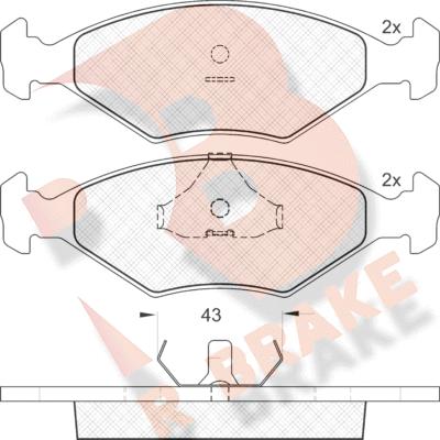 R Brake RB1148 - Тормозные колодки, дисковые, комплект autosila-amz.com