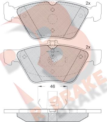 R Brake RB1159 - Тормозные колодки, дисковые, комплект autosila-amz.com