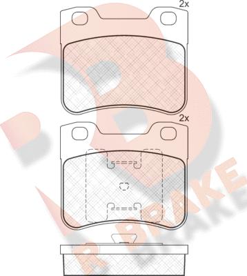 R Brake RB1150 - Тормозные колодки, дисковые, комплект autosila-amz.com