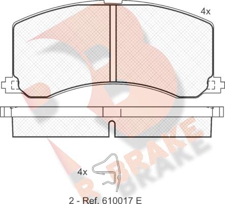 R Brake RB1116 - Тормозные колодки, дисковые, комплект autosila-amz.com