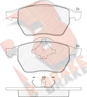 R Brake RB1139 - Тормозные колодки, дисковые, комплект autosila-amz.com