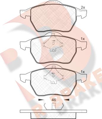 R Brake RB1138 - Тормозные колодки, дисковые, комплект autosila-amz.com