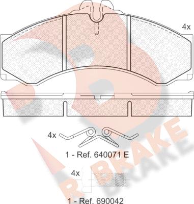 R Brake RB1126-204 - Тормозные колодки, дисковые, комплект autosila-amz.com