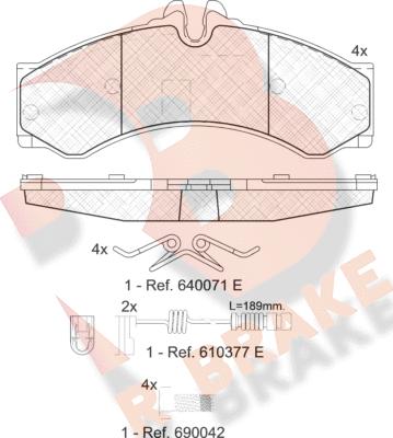 R Brake RB1126-203 - Тормозные колодки, дисковые, комплект autosila-amz.com