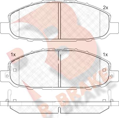 R Brake RB1813-202 - Тормозные колодки, дисковые, комплект autosila-amz.com