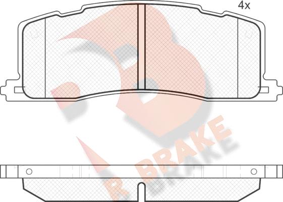 R Brake RB1817 - Тормозные колодки, дисковые, комплект autosila-amz.com