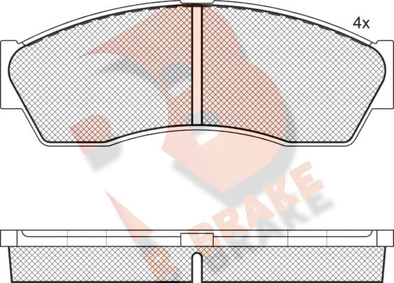 R Brake RB1884 - Тормозные колодки, дисковые, комплект autosila-amz.com