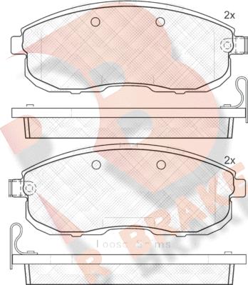 R Brake RB1882 - Тормозные колодки, дисковые, комплект autosila-amz.com