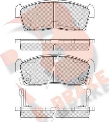 R Brake RB1833-203 - Тормозные колодки, дисковые, комплект autosila-amz.com