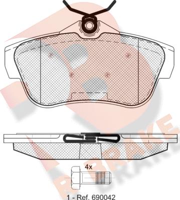 R Brake RB1823 - Тормозные колодки, дисковые, комплект autosila-amz.com