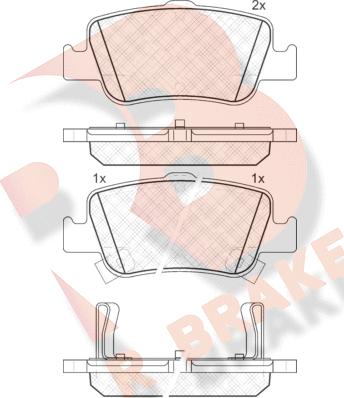 R Brake RB1870 - Колодки тормозные дисковые R Brake RB1870 autosila-amz.com