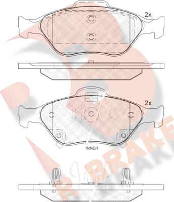 R Brake RB1877 - Тормозные колодки, дисковые, комплект autosila-amz.com