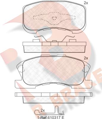 R Brake RB1342 - Тормозные колодки, дисковые, комплект autosila-amz.com